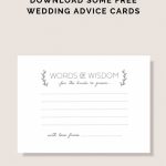 Download Your Free Wedding Advice Cards Printable | Lovilee Blog | Free Printable Bridal Shower Advice Cards