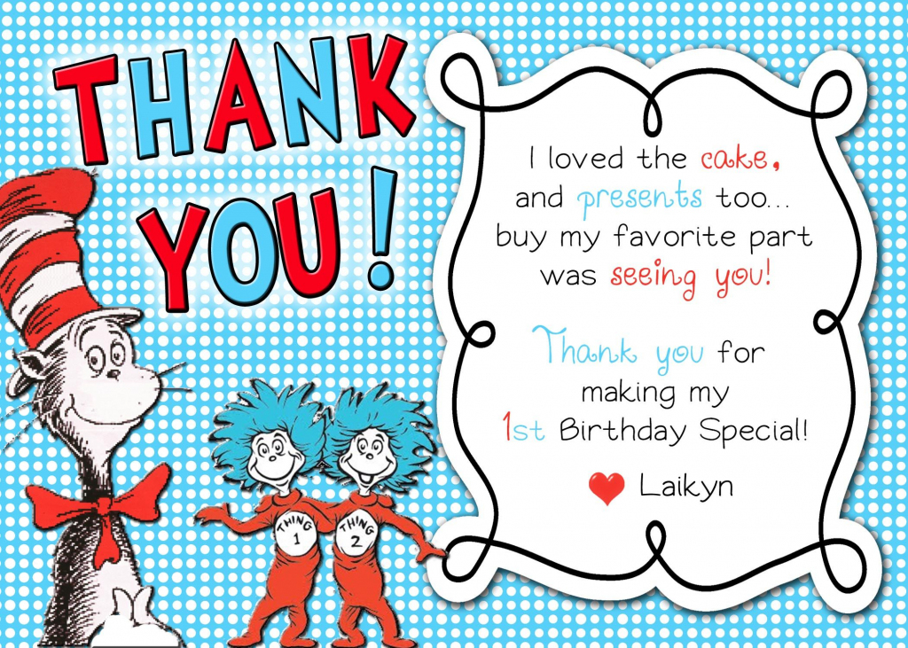 Printable Dr Seuss Thank You Cards - Printable Card Free