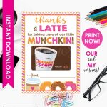 Dunkin Donuts Teacher Appreciation Gift Card Holder Printable | Etsy | Teacher Appreciation Gift Card Holder Printable