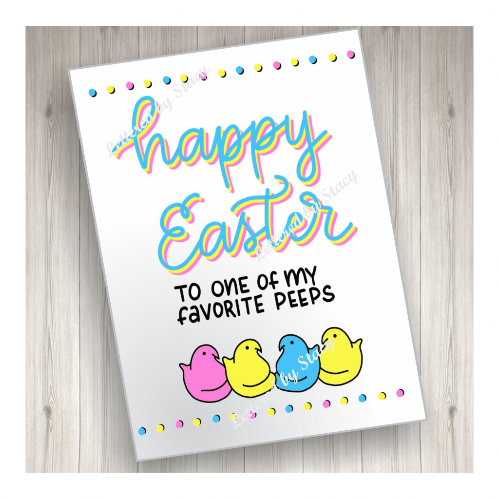 Easter Card Happy Easter To One Of My Favorite Peeps | Etsy | Printable Greek Easter Cards