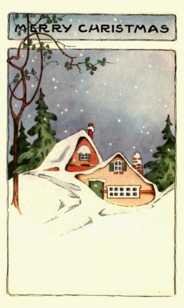 Easy Christmas Postcards | 20Th/21St Century Christmas Images + | Printable Vintage Christmas Cards