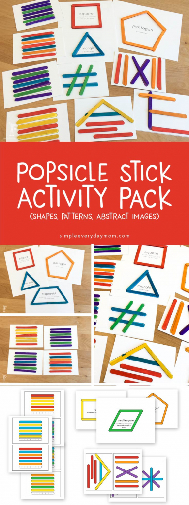 Easy Prep Popsicle Stick Projects For Young Children | Popsicle Stick Pattern Cards Printable