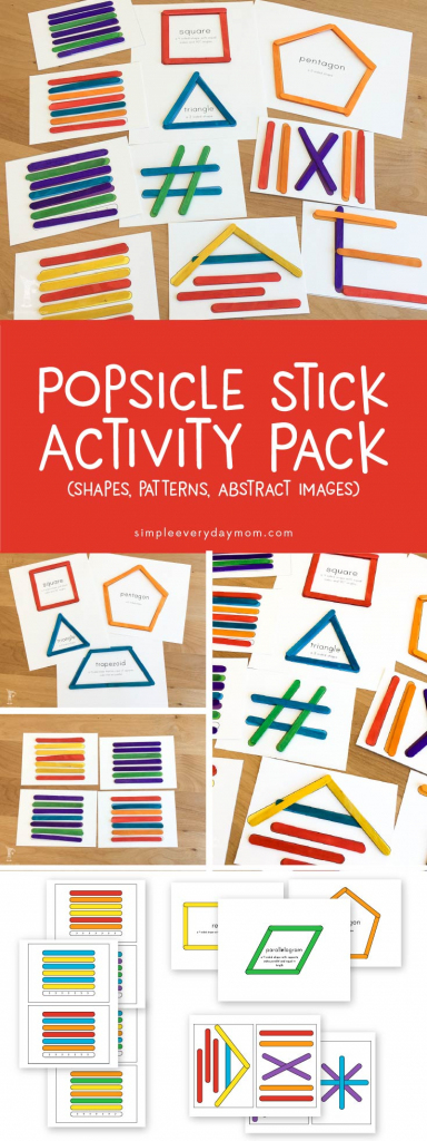 Popsicle Stick Pattern Cards Printable - Printable Card Free