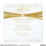 Elegant 85Th Birthday Party Invitations | Zazzle | Party Ideas | 75Th Birthday Invitation Cards Printable