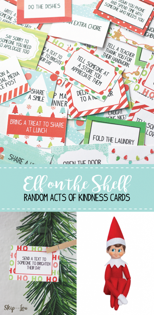 Elf On The Shelf Printable Kindness Cards | Skip To My Lou | Elf On A Shelf Printable Cards