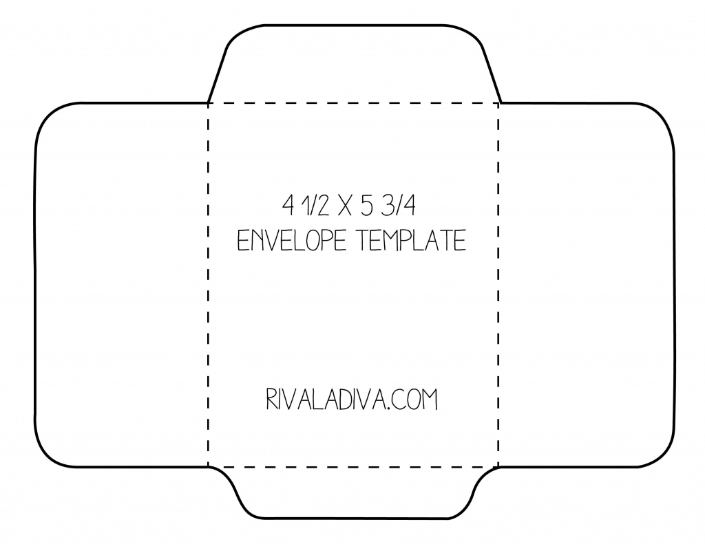 Envelope Template | Envelope Template For 8.5 X 11 Paper Diy | Free Printable Greeting Card Envelope Template
