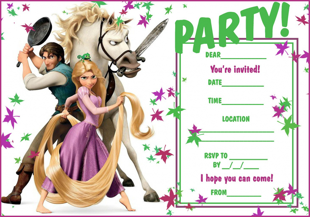 Everything Tangled: Rapunzel &amp;amp; Eugene Themed Party Ideas | Printable Rapunzel Birthday Card