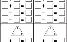 Triangle Flash Cards Addition And Subtraction Printable