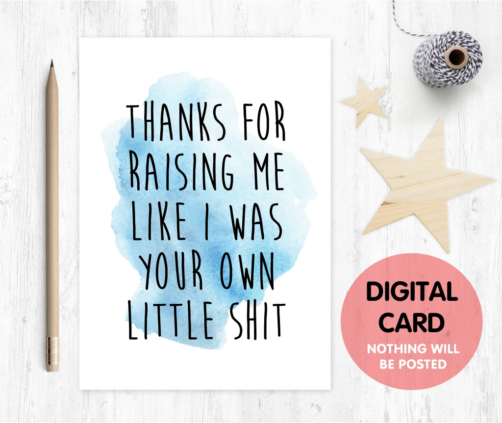 Father&amp;#039;s Day Card Printable Funny Stepdad Card Digital | Etsy | Printable Step Dad Fathers Day Cards