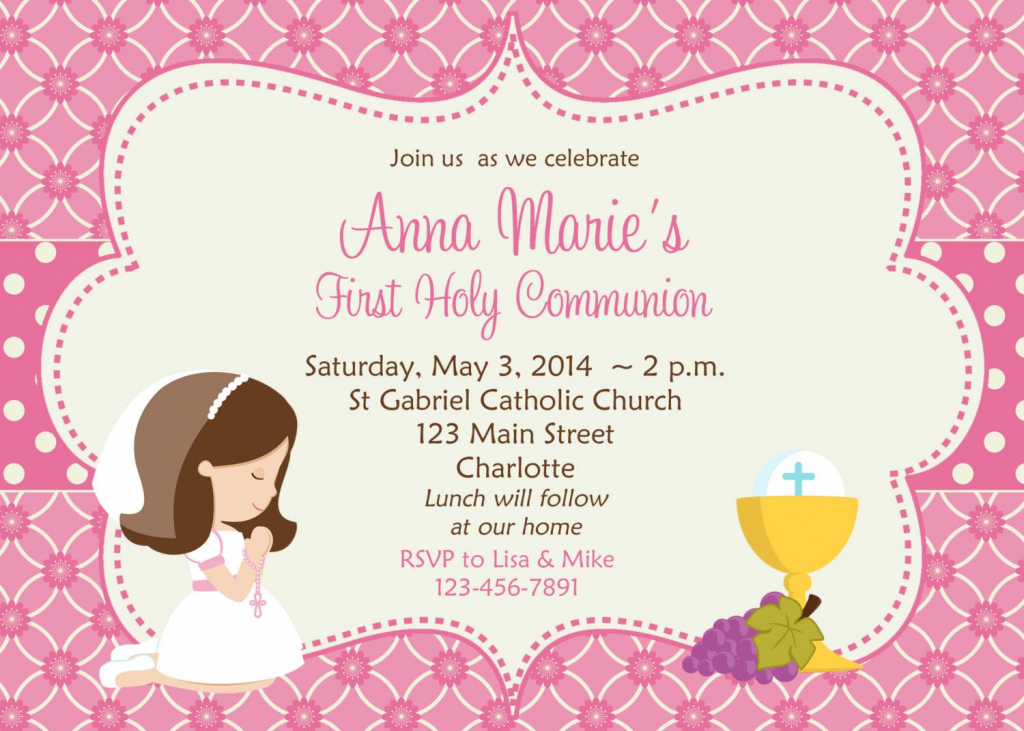 First Holy Communion Invitation Cards Free | Amber&amp;#039;s Communion Ideas | First Holy Communion Cards Printable Free