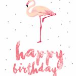 Flamingo Birthday   Free Printable Birthday Card | Greetings Island | Happy Birthday From All Of Us Printable Cards