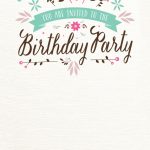 Flat Floral   Free Printable Birthday Invitation Template | 75Th Birthday Invitation Cards Printable