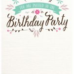 Flat Floral   Free Printable Birthday Invitation Template | Printable Birthday Invitation Cards For Adults
