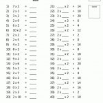 Free 3Rd Grade Math Worksheets 2 Times Table Test 3 | Kidos | Math | Printable 2Nd Grade Math Flash Cards