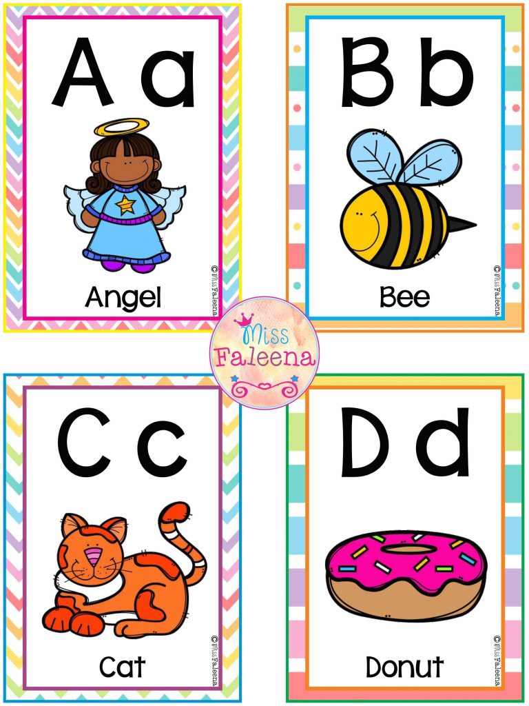 Free A Z Alphabet Flash Cards Esl Kindergarten Freebies Printable 