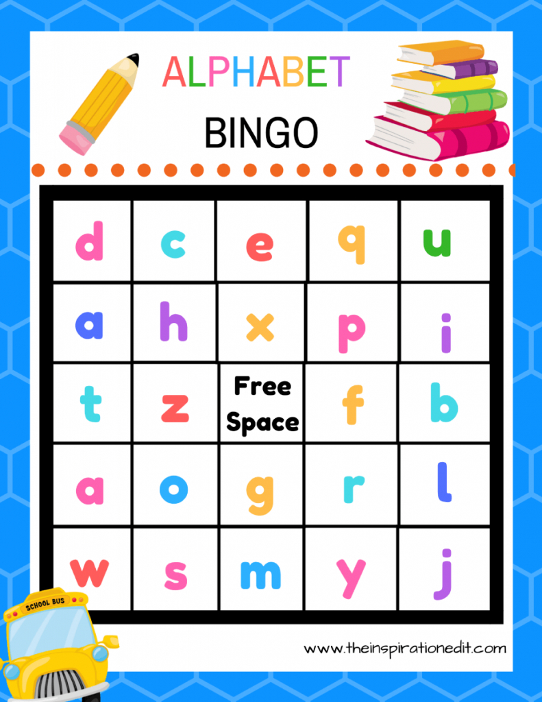 Free Alphabet Bingo Printable For Kids · The Inspiration Edit | Abc Bingo Cards Printable