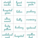 Free Baby Shower Pictionary Word List To Print. #printables   Click | Printable Win Lose Or Draw Cards