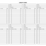 Free Baseball Lineup Card   Kleo.bergdorfbib.co | Printable Softball Lineup Cards