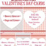 Free Bilingual Valentine's Day Cards! | Art/music/spanish/science | Mothers Day Cards In Spanish Printable