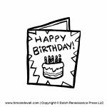 Free Birthday Card Cliparts, Download Free Clip Art, Free Clip Art | Black And White Birthday Cards Printable