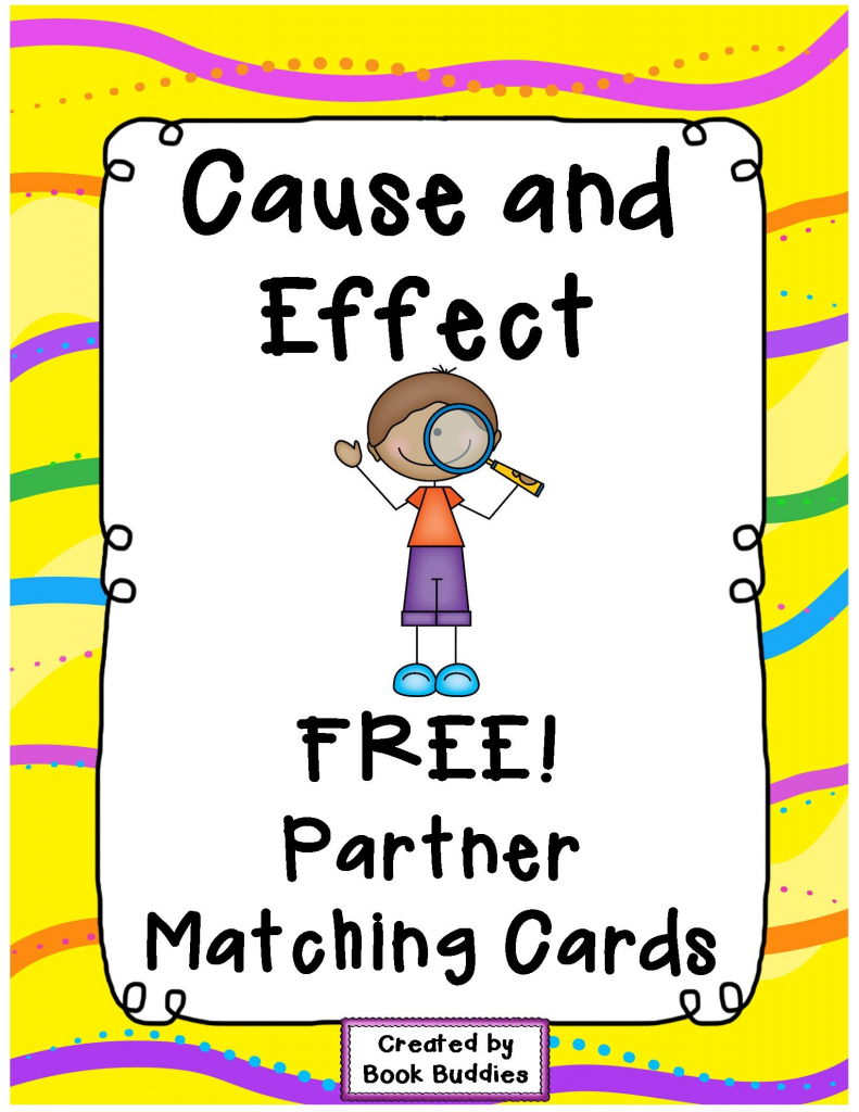 Free Cause And Effect Matching Partner Cards With Thanks From Book | Free Printable Cause And Effect Picture Cards