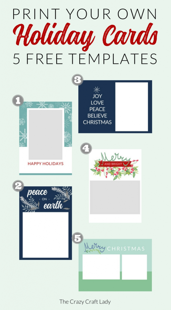 Free Christmas Card Templates - The Crazy Craft Lady | Christmas Cards Download Free Printable