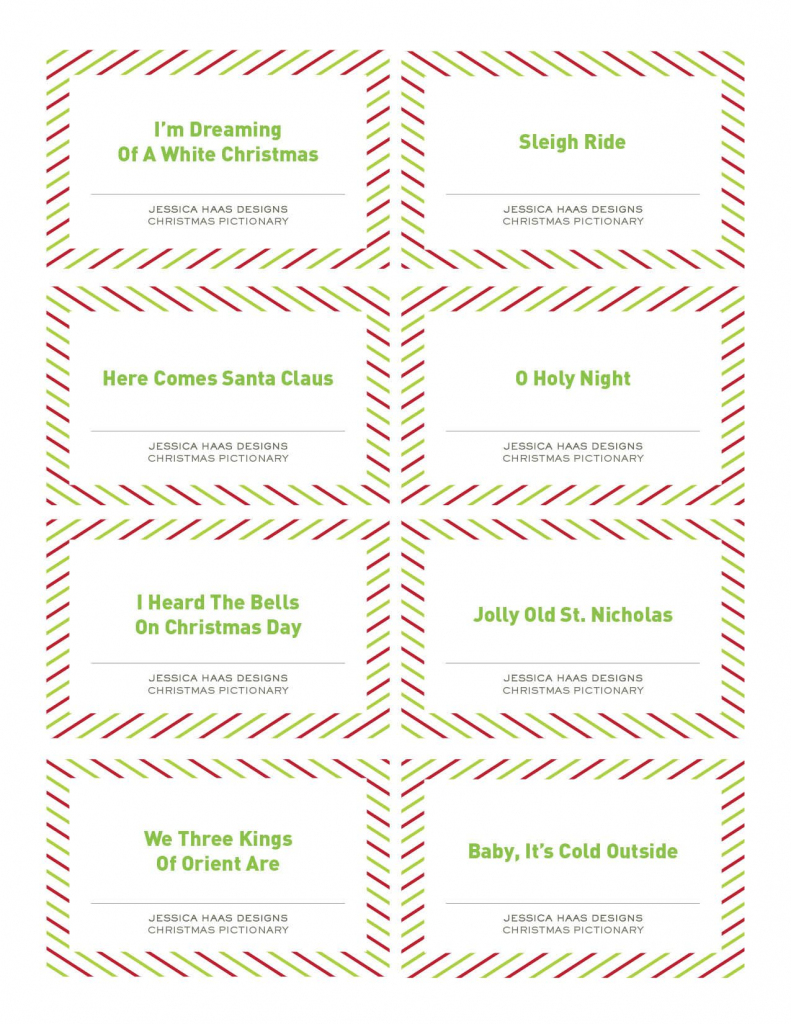 Free Christmas Pictionary Game | Holiday Ideas | Christmas Games | Free Printable Christmas Pictionary Cards