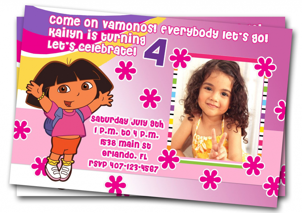 Dora Birthday Cards Free Printable - Printable Card Free