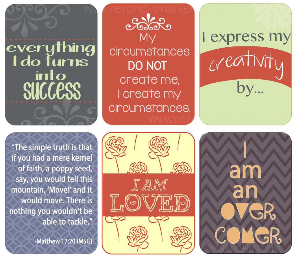 Free Download: Positive #affirmations Printable - Include Them With | Free Printable Positive Affirmation Cards