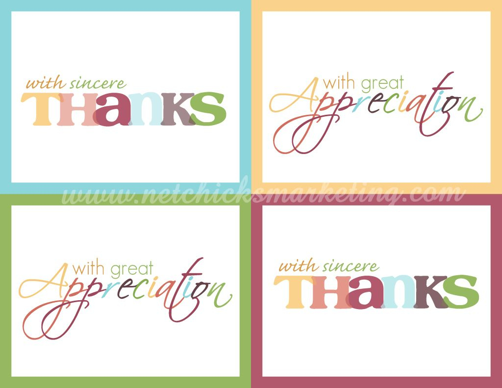 Free Download: Practice Thankfulness Postcards - Very Cute Set Of | Free Printable Custom Thank You Cards