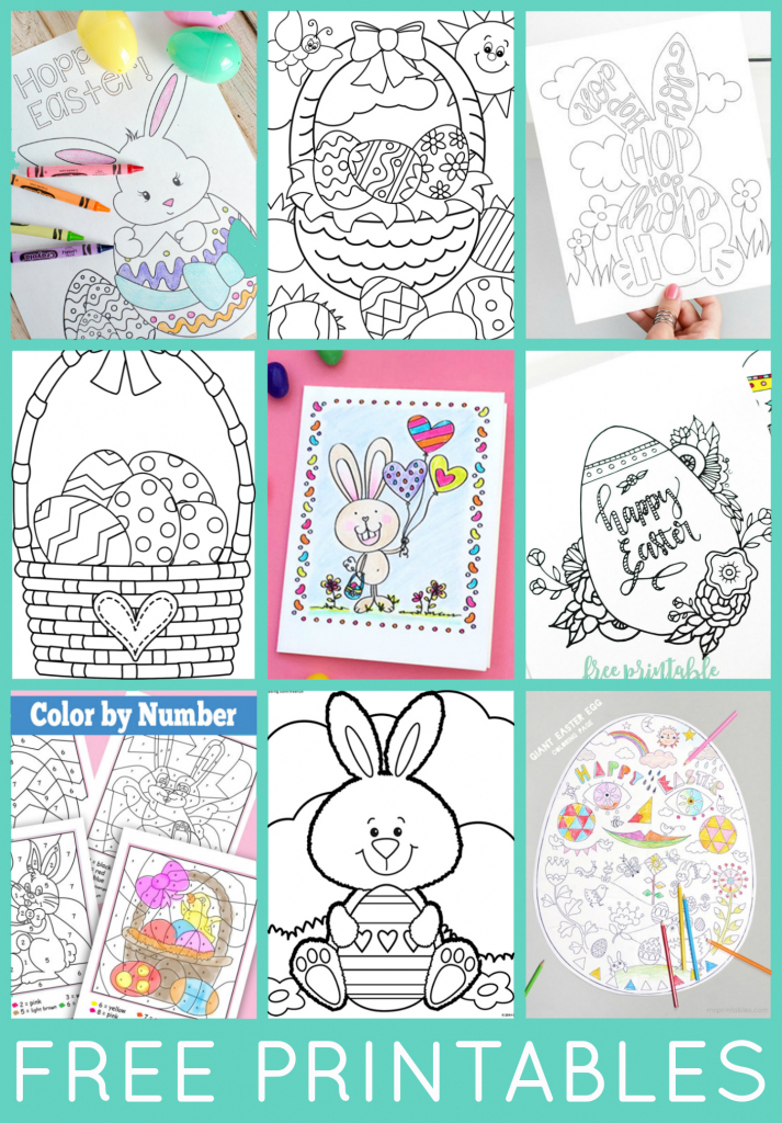 Free Easter Coloring Pages - Happiness Is Homemade | Free Printable Easter Cards To Print