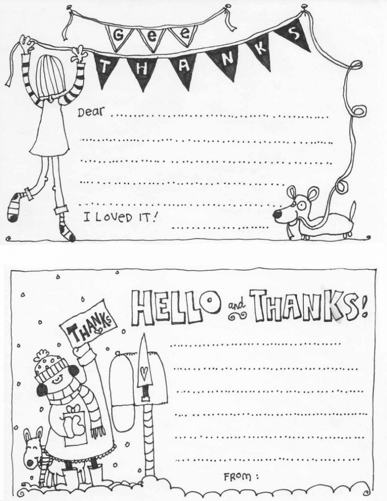 Free Fill In The Blank Thank You Cards For Kids | Skip To My Lou | Free Printable Thank You Cards Black And White