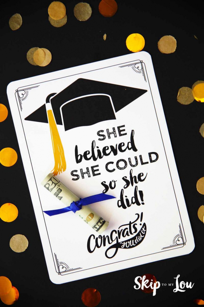 Free Graduation Cards With Positive Quotes And Cash! | Cute Graduation Cards Printable