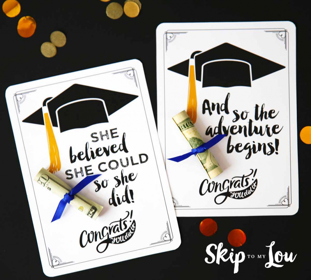 Free Graduation Cards With Positive Quotes And Cash! | Cute Graduation Cards Printable