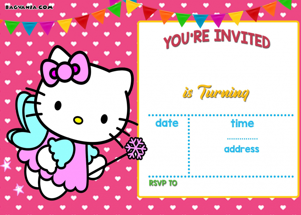 Free Hello Kitty Invitation | Free Printable Birthday Invitation | Hello Kitty Christmas Cards Free Printables