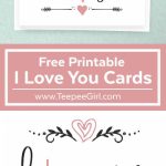 Free I Love You Cards | Free Valentine's Day Printable | Printable I Love You Cards