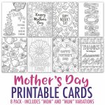 Free Mother's Day Card | Mother's Day | Mothers Day Cards, Mothers | Free Printable Mothers Day Coloring Cards