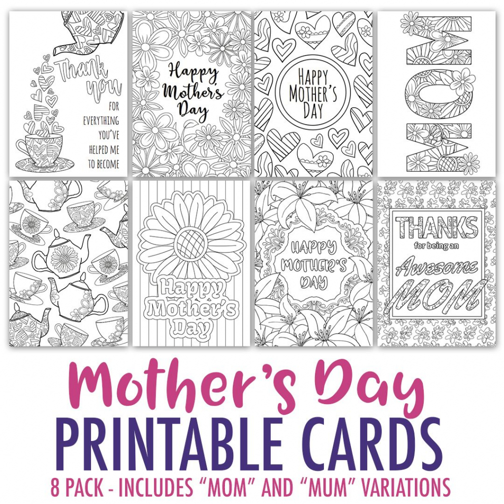 Free Mother&amp;#039;s Day Card | Mother&amp;#039;s Day | Mothers Day Cards, Mothers | Free Printable Mothers Day Coloring Cards