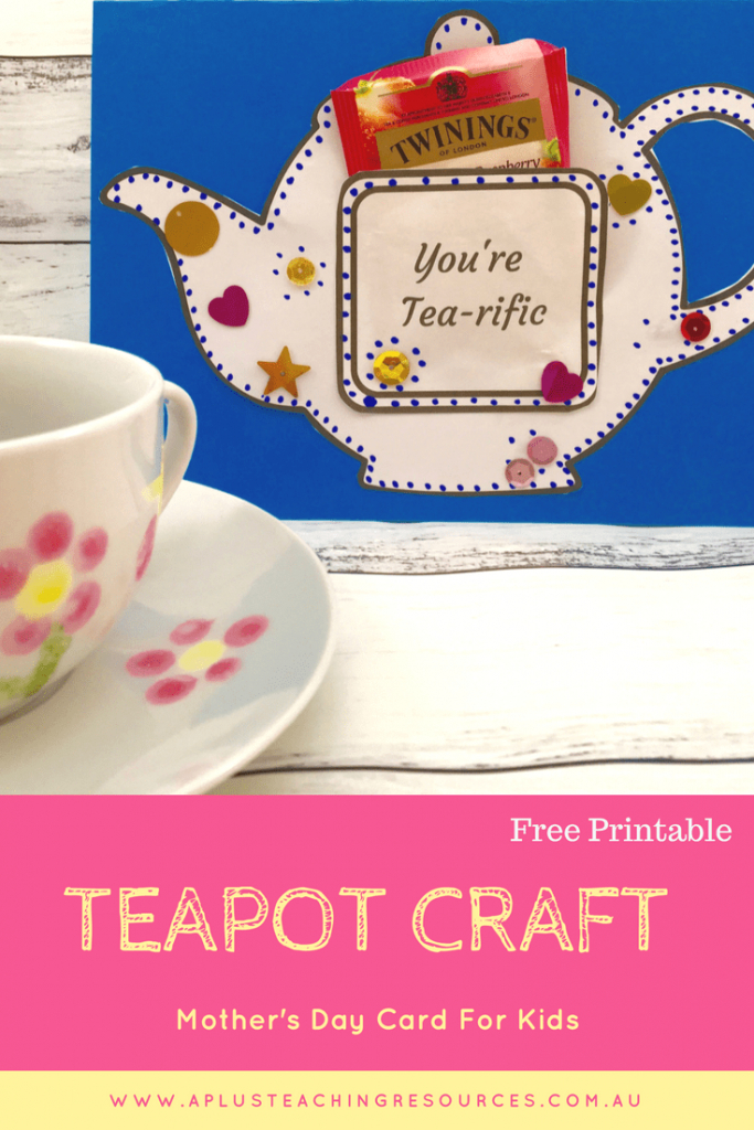 Free Mother's Day Card Template| Mother's Day | Easy Mothers Day | Teapot Mother&amp;#039;s Day Card Printable Template