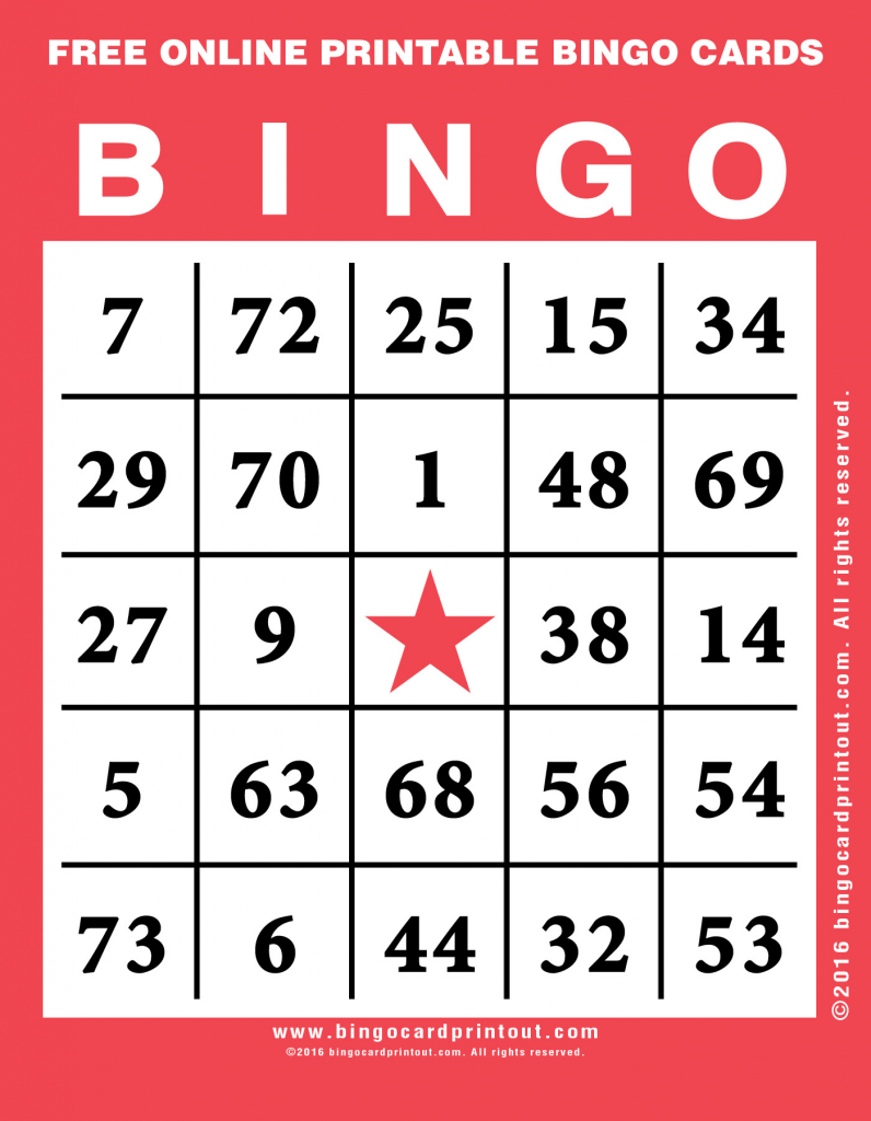 Free Online Printable Bingo Cards - Bingocardprintout | Bingo Cards Online Printable