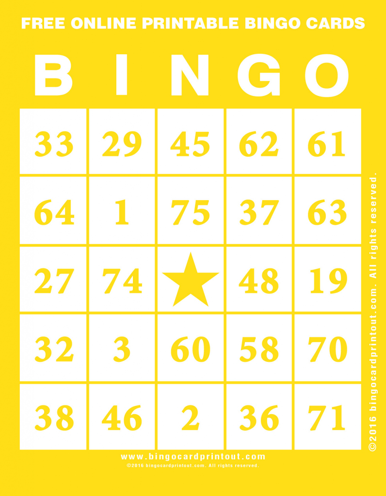 Free Online Printable Bingo Cards - Bingocardprintout | Bingo Cards Online Printable