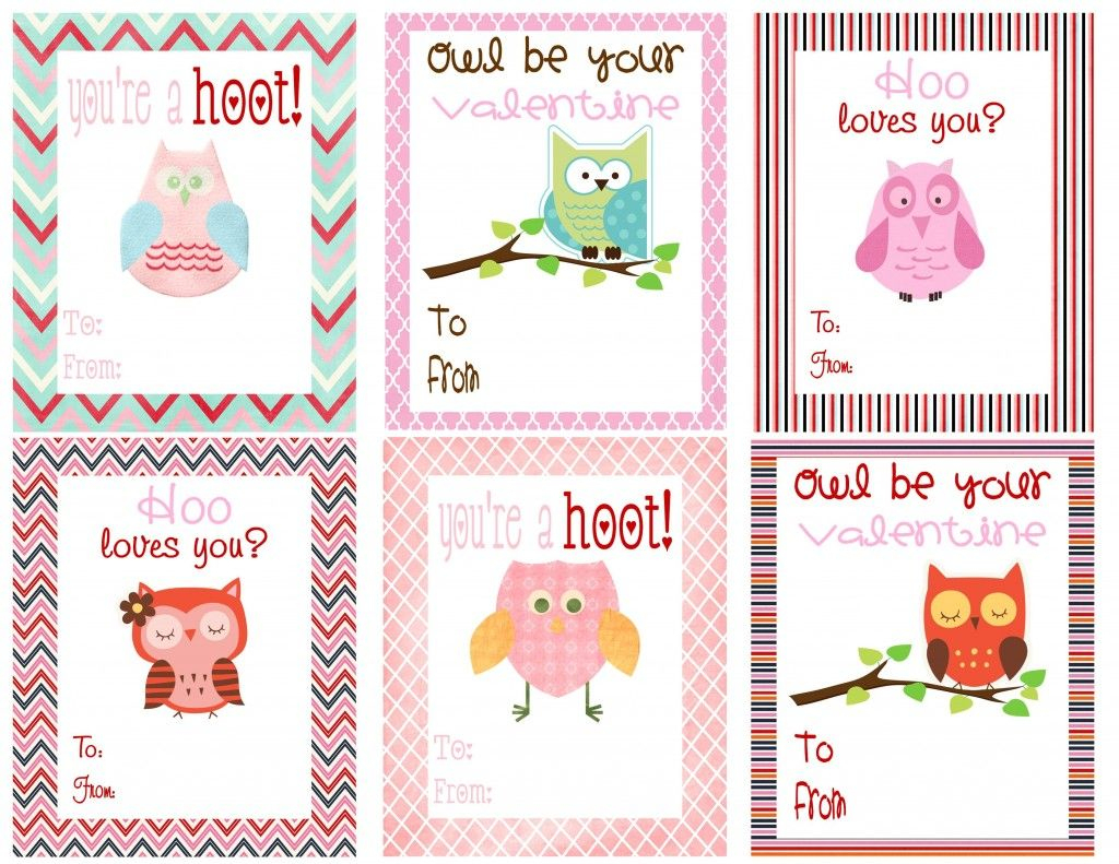 Free Owl Printables | Free Printable Valentine&amp;#039;s Day Cards For Kids | Free Printable Valentines Day Cards Kids