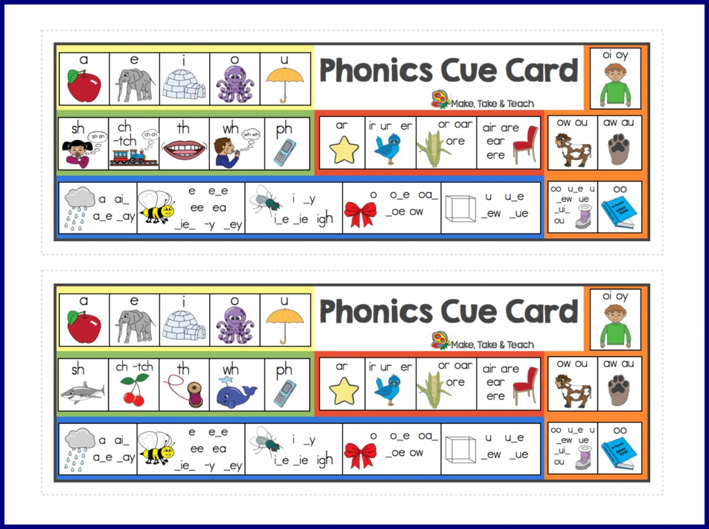 Free Phonics Cue Card - Make Take &amp;amp; Teach | Printable Picture Cards For Phonics