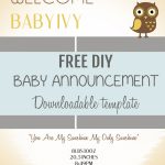 Free Pregnancy Announcement Templates   Kleo.bergdorfbib.co | Free Printable Baby Birth Announcement Cards