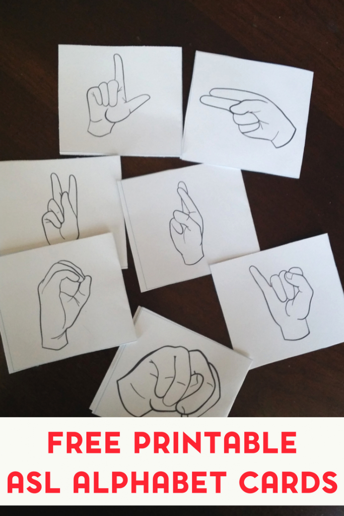 Free Printable American Sign Language Alphabet Flashcards | Sign Language Flash Cards Printables
