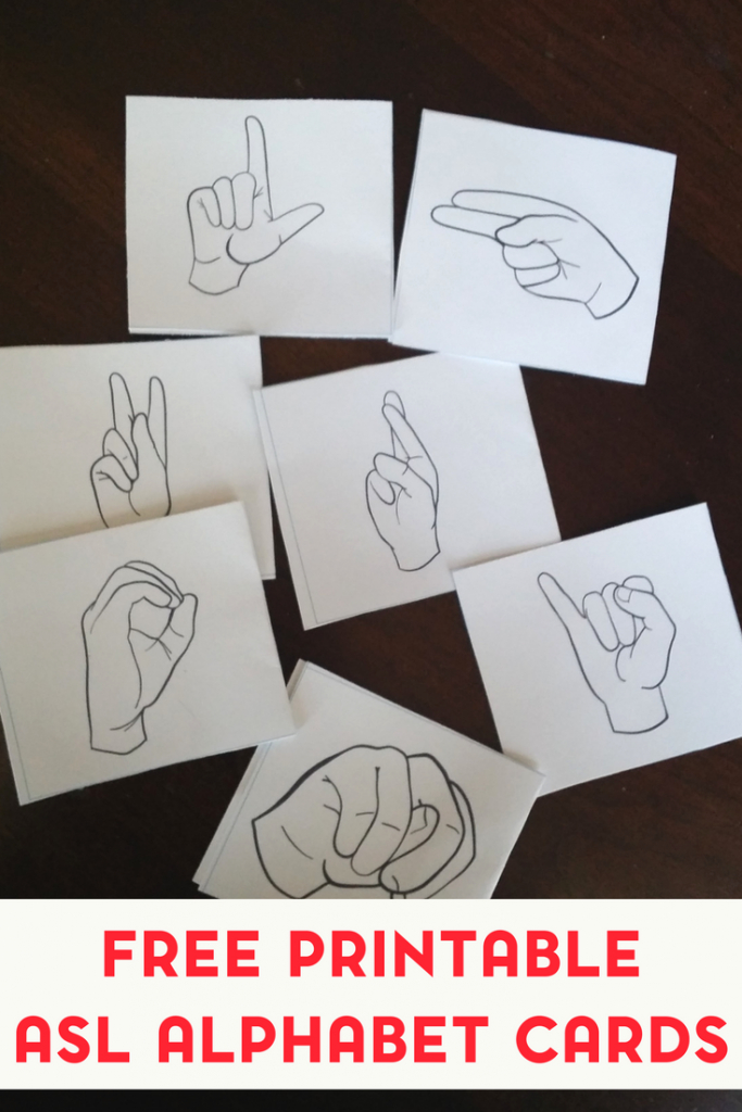 Sign Language Flash Cards Printables Printable Card Free