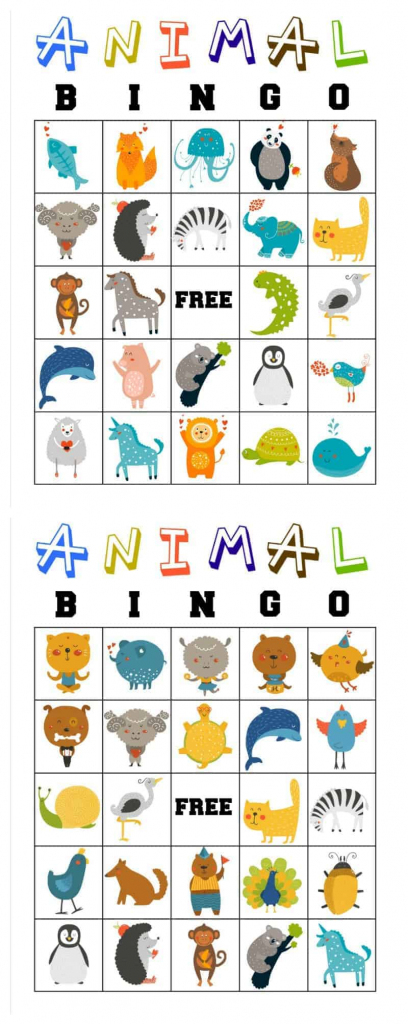 Free Printable Animal Bingo Cards For Toddlers And Preschoolers | Printable Picture Bingo Cards For Kids