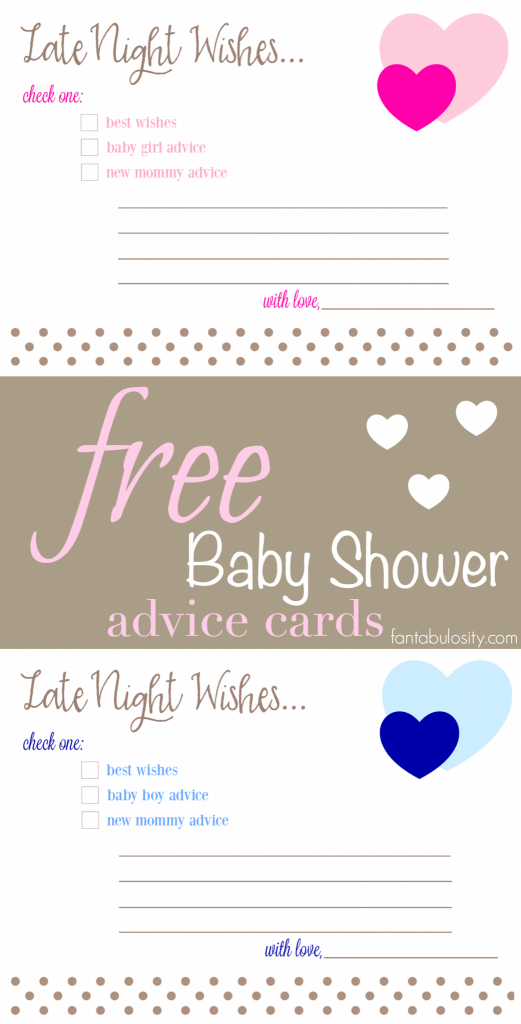 Free Printable Baby Shower Advice &amp;amp; Best Wishes Cards - Fantabulosity | Baby Prediction And Advice Cards Free Printable