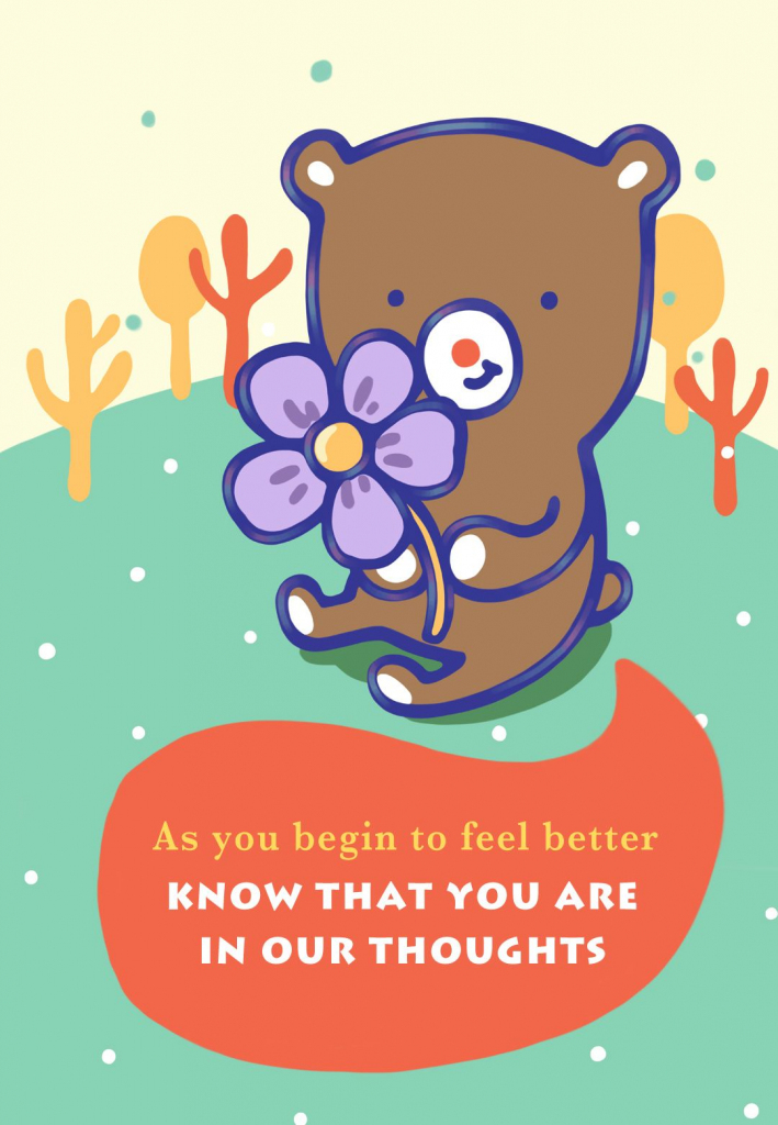 Printable Feel Better Card For A Child