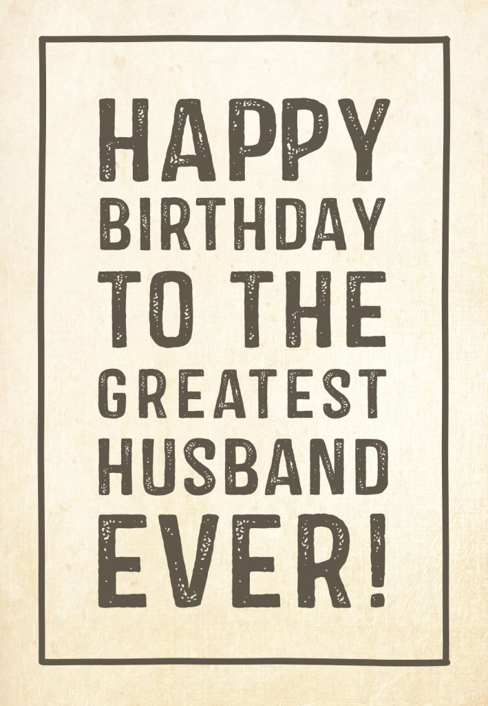 Free Printable Birthday Card - Greatest Husband | Greetings Island | Printable Birthday Cards For Husband